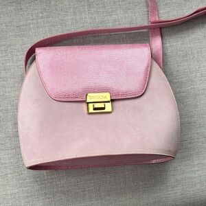 Escada Light Pink Crossbody Bag with Gold Accent